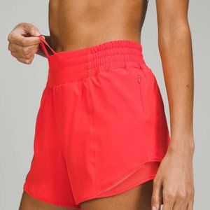 Lululemon Hotty Hot LR Short - Long 4" - Size 8 - Carnation Red
